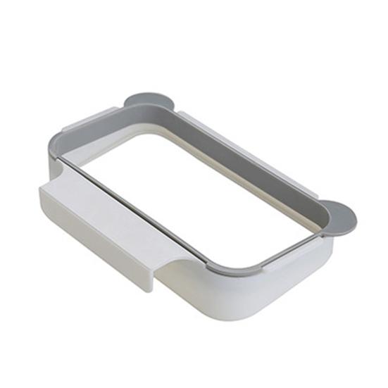 

Без заусенцев Держатель для мусорного мешка Дверца Задняя часть Дизайн Удобный мусорный бак Мусор серый