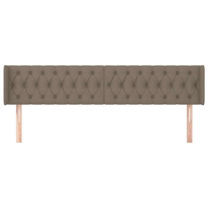 VidaXL Headboard with Ears Taupe 203x16x78-88 Cm Fabric3119130
