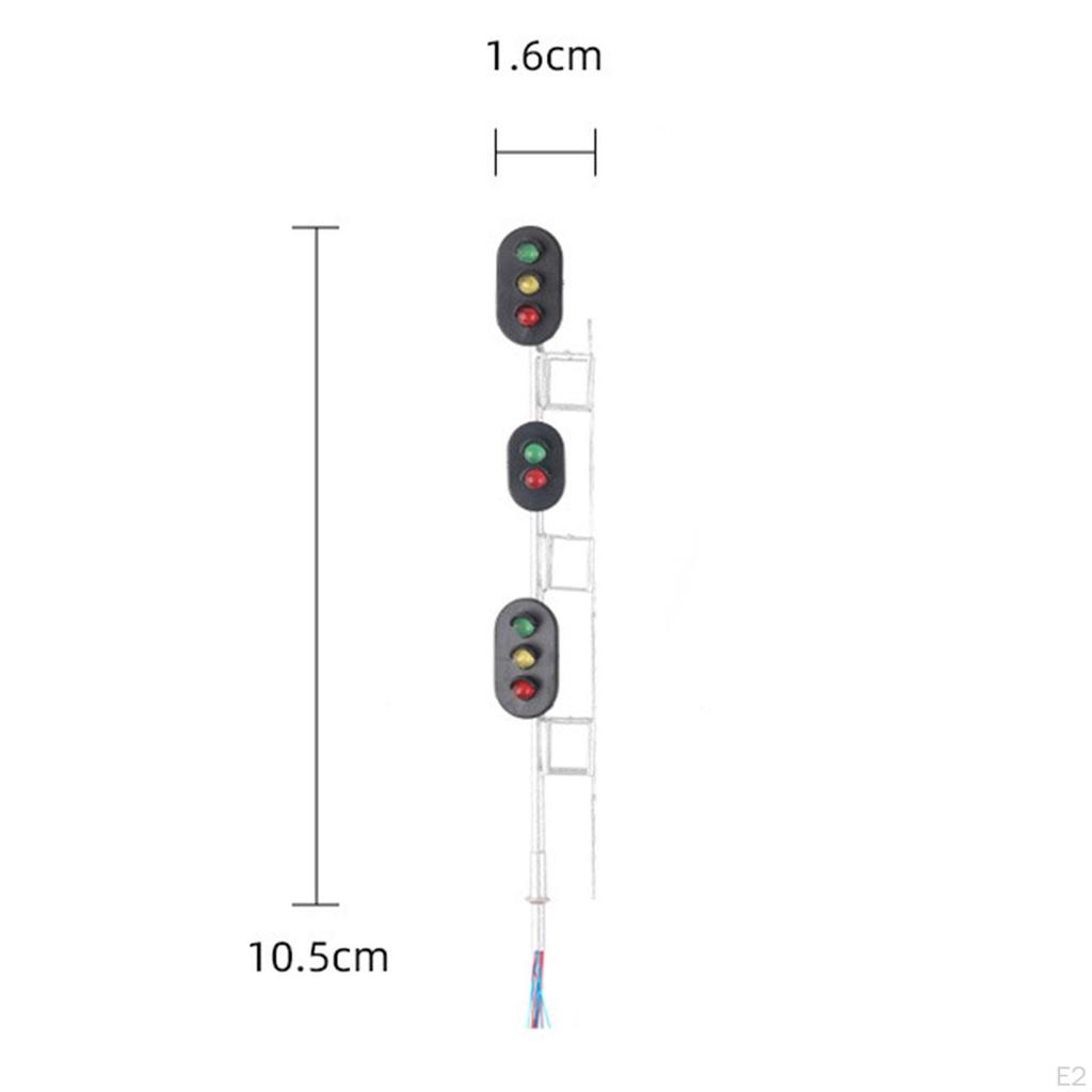 1:87 Scale Railroad Train Traffic Lights Miniature Stop Red /Green /Yellow LEDs 3V/12V for