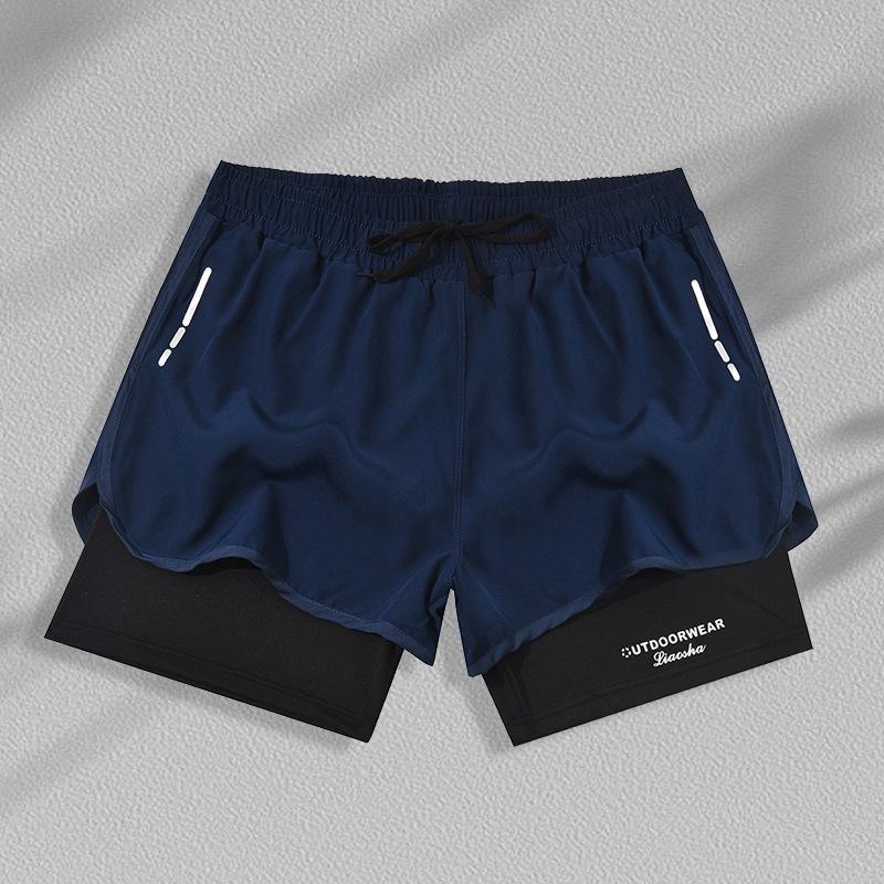 Completo da uomo a doppio strato per lo sport: Costumi da Bagno per Corsa, Fitness, Spiaggia e Nuoto