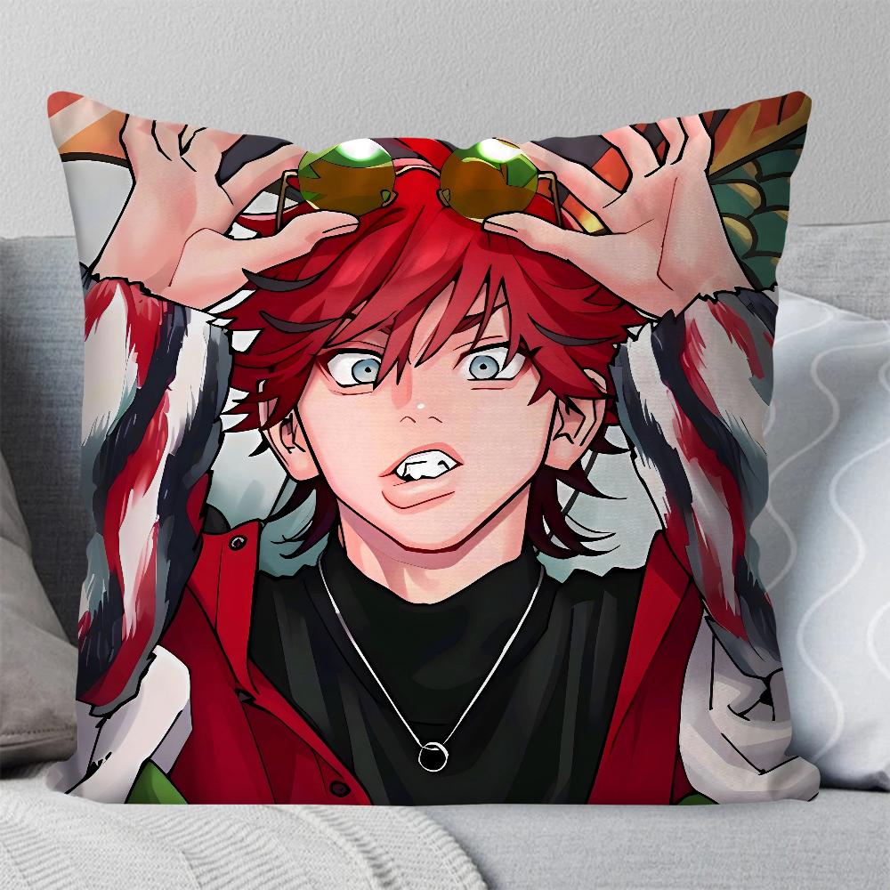Manga G-Gokurakugai Pillow Case Square Pillow Bedroom Sofa Leisure Comfort Cushion Car Living Room Home Decoration 40X40