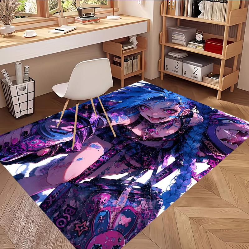 Jinx Print Rug, Washable Floor Carpet, For Entryway Dorm Laundry Room Office Study, Home Decor Birthday Christmas Gift