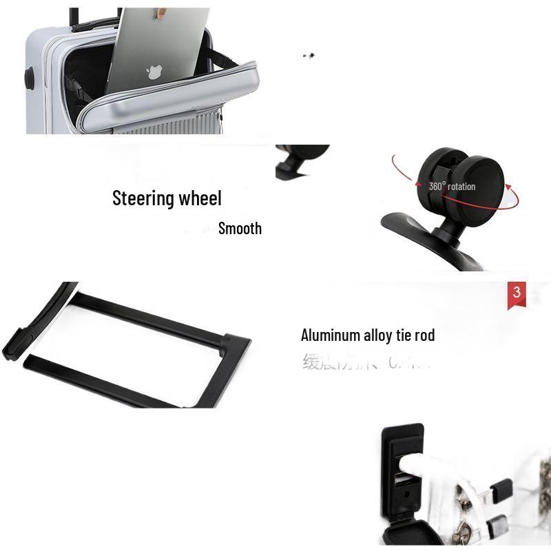 New Style Front-Opening Password Suitcase for Female Students - Carry-On Travel Size