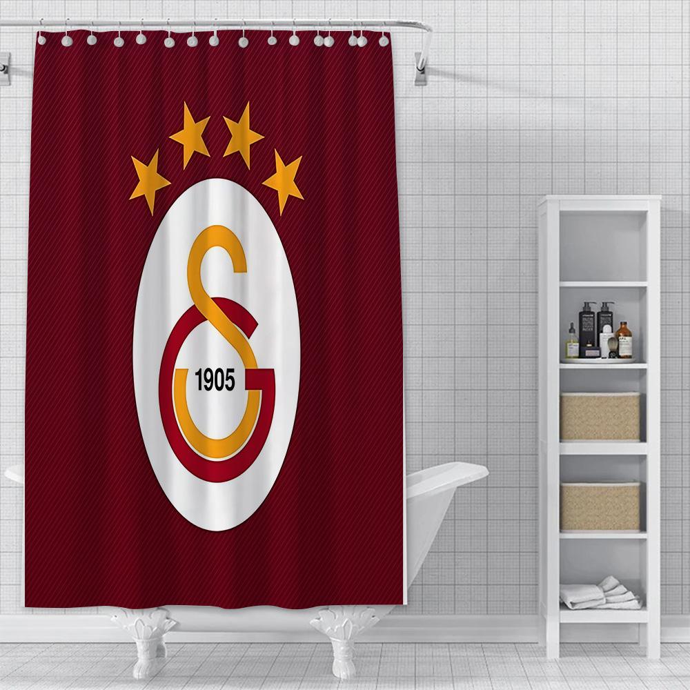 

G-Galatasaray Shower Curtain Waterproof Polyester Fabric Paint Colorful Bath Curtains Home Bathroom Decor Curtain With Hook YL90x180cm