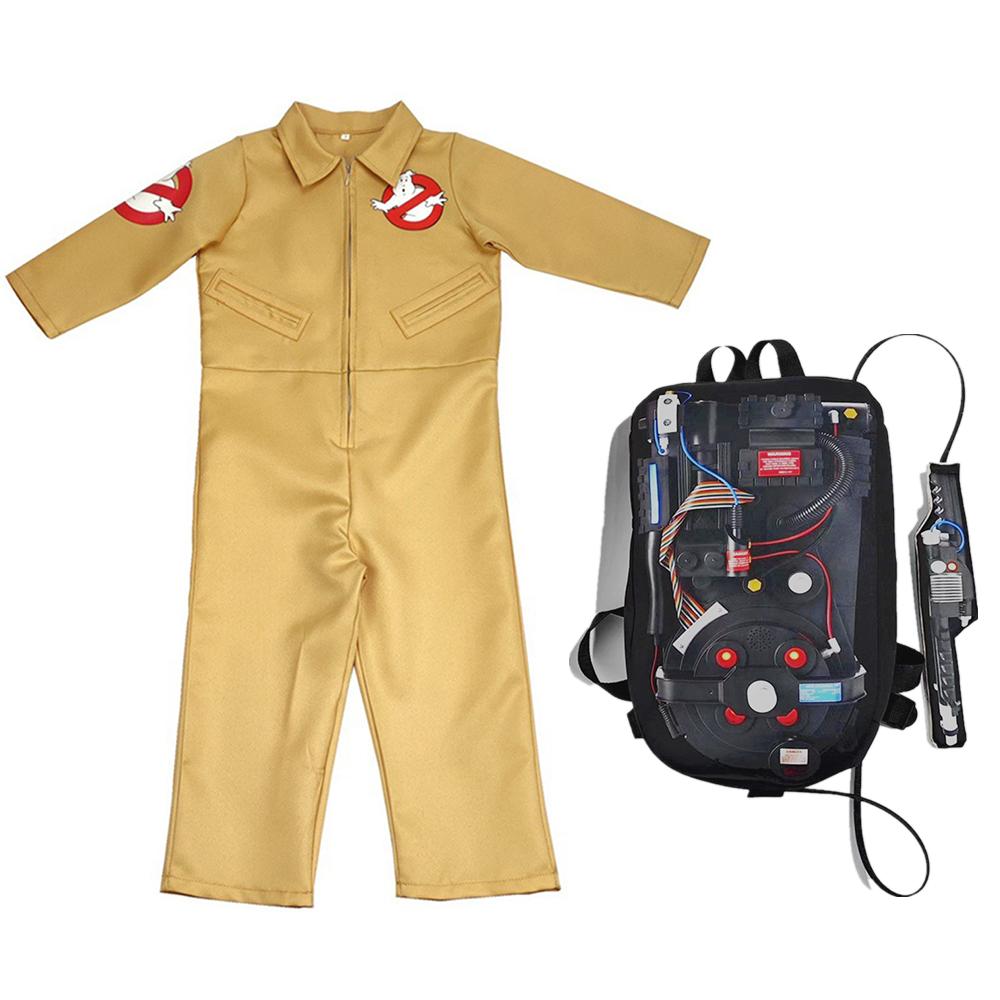 Ghostbusters Movie Kids Adults Cosplay Costume with Proton Pack Halloween Christmas Carnival Theme Party Clothes Fans Collection