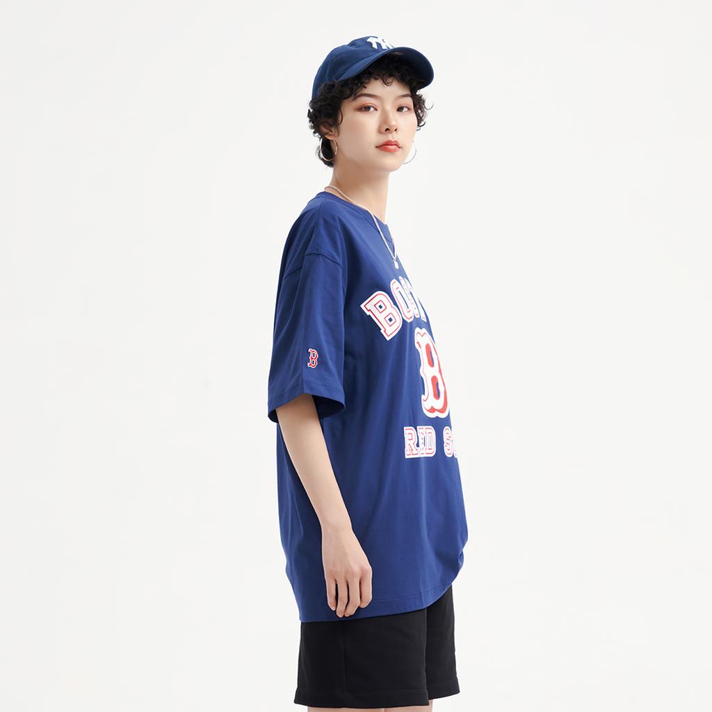New MLB Set-in Sleeve T-Shirt Unisex Navy Blue 3ATSV0233-43NYS