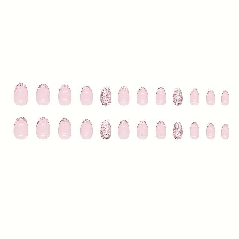 Fashionharbour 24 Reusable Artificial Fake Nail Set| Lightweight & Long Lasting| Easy To Use| Quick Fix For Festivals & Special Occasions