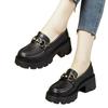 Women's shoes small leather shoes casual shoes loafers 2025 new muffin thick sole heightened soft sole versatile