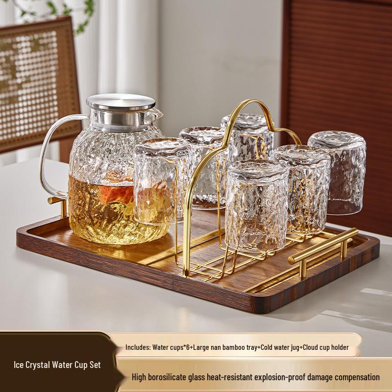 Premium High-Temperature Resistant Glass Tea and Water Cup Set for Guest Reception