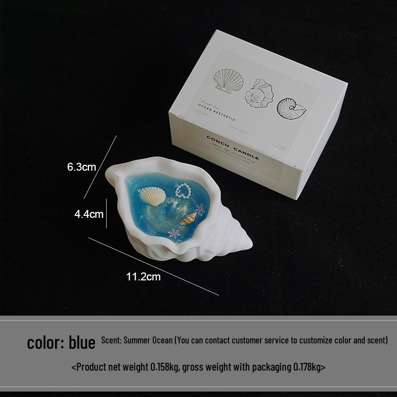 Shell-Shaped Aromatherapy Candle: Handmade Jelly Wax Scented Souvenir Ornament