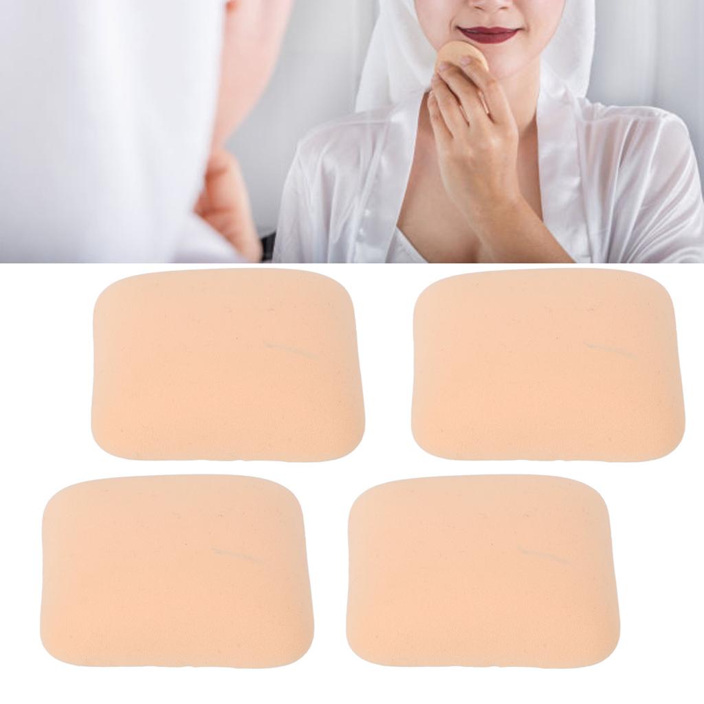 Powder Puff Wet Dry Use Skin Friendly Elastic Washable Sponge Face Puff for Makeup 4pcs