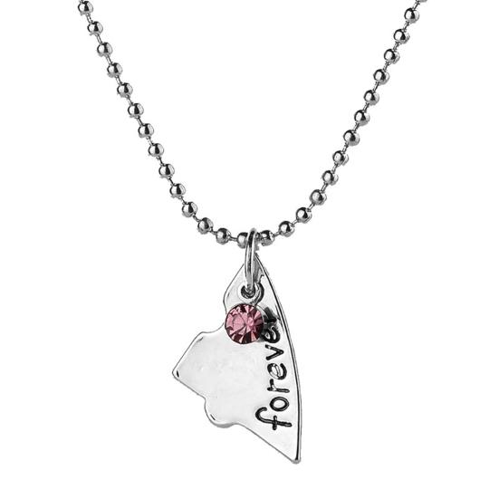 4 Teile/satz Beste Freunde Herz Passenden Strass Anhänger Halskette Frauen Schmuck