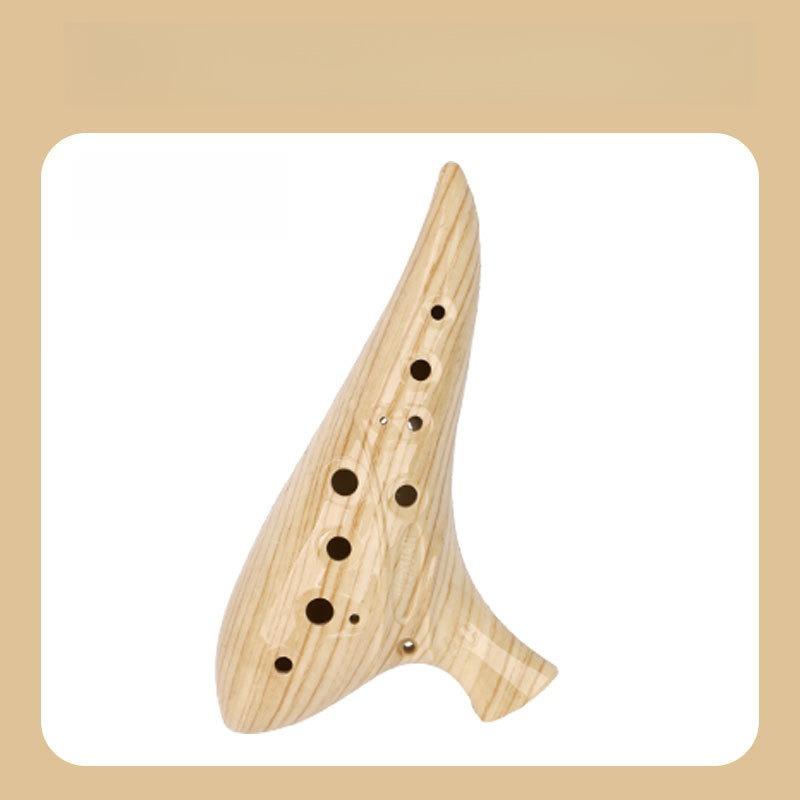 AC 12 Hole Ocarina Alto C Key, Ceramic Musical Instrument Starter Set with Songbook Bag for Beginner Adult Kid