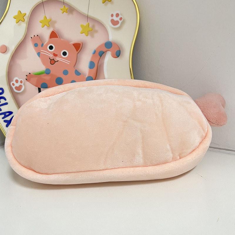 Pig Plush Pencil Case With Heart Charm For Kids And Students