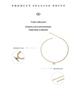18K Gold Plated Korean Retro Curved Chain Necklace with Emerald Zircon for Women (Autumn/Winter)