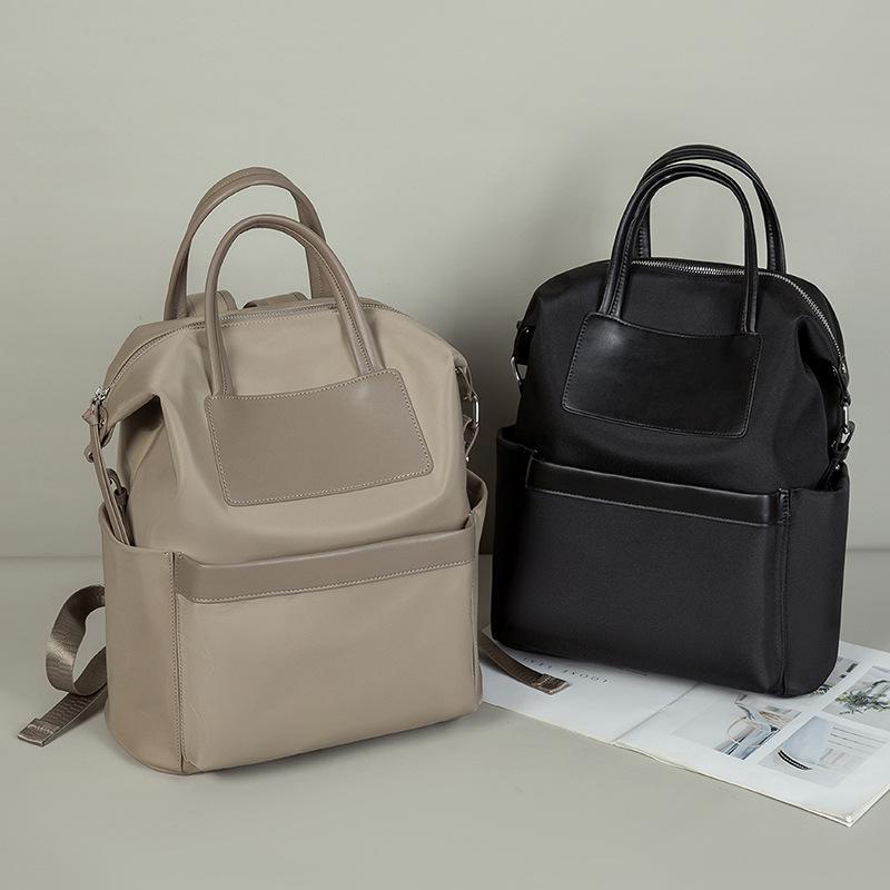 2024 Spring/Summer New Oxford Cloth Backpack for Women, Fashionable Versatile Travel Handbag, Waterproof Nylon School Bag