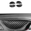 4PCS Cover Trim Interior Door Bowl Carbon Fiber Fit For Cadillac ATS 2013-