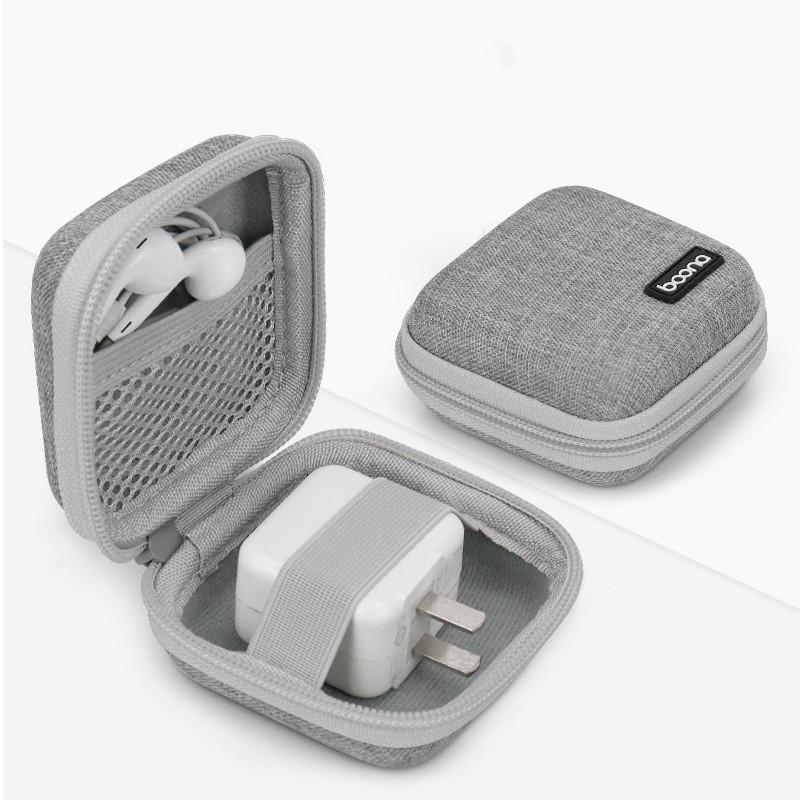 Portable Mini Hard Shell Digital Gadgets Storage Bag Artificial Leather Earphone Charger Case Plug Data Cable U Disk Organizer