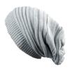Pleated Knitted Cap Two-Colored Mottled Warm Woolen Beanie Hat Skullcap
