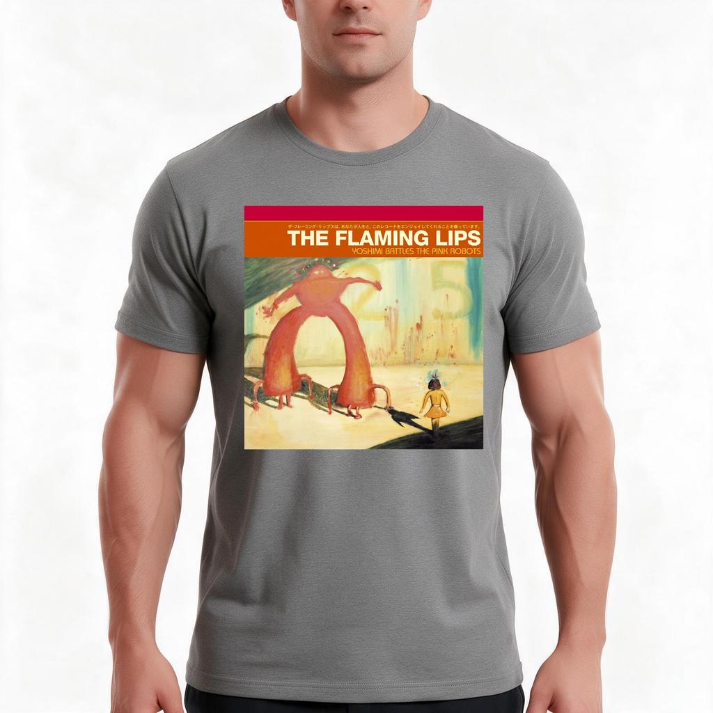 Flaming Lips Yoshimi Battles The Pink Robots Tshirt Summer Casual Cotton Tee Oversized Streetwear Tops Unisex Unisex Unisex