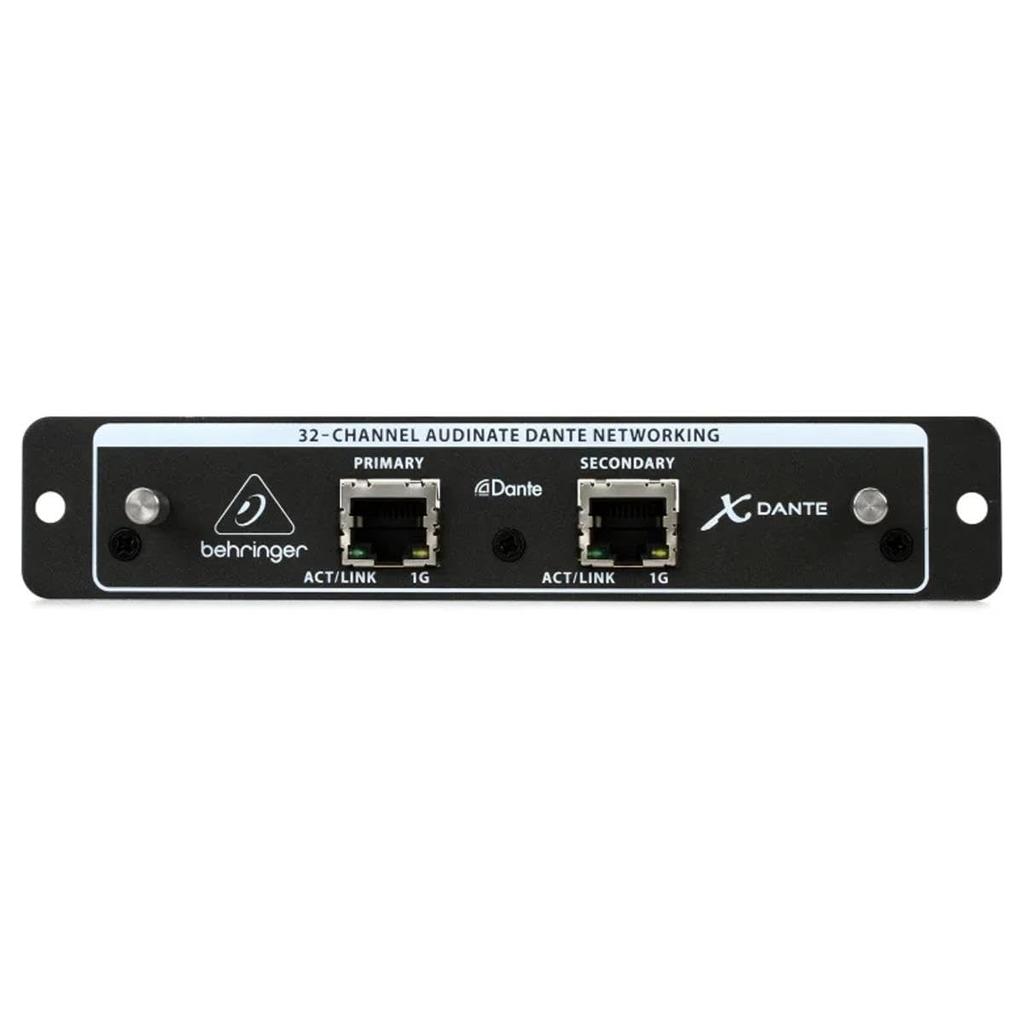 Behringer X32 Option Card DANTE Network Interface 24bit Compatible Black 44.1kHz/48kHz X-DANTE