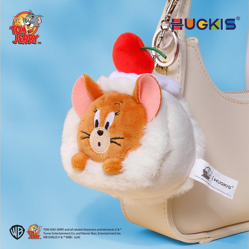 Tom and Jerry Cat & Mouse Plush Toys: Keychain Charms & Pendant Gift for Kids
