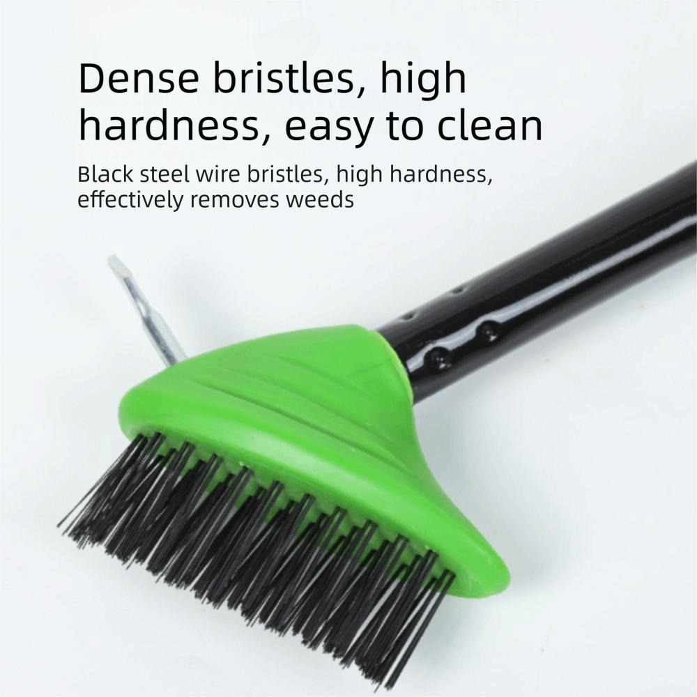 3 In 1 Weed Brush Extendable Handle Replaceable Brush Heads Multi Head Brush Multi-Functional Manual Weeding Brush
