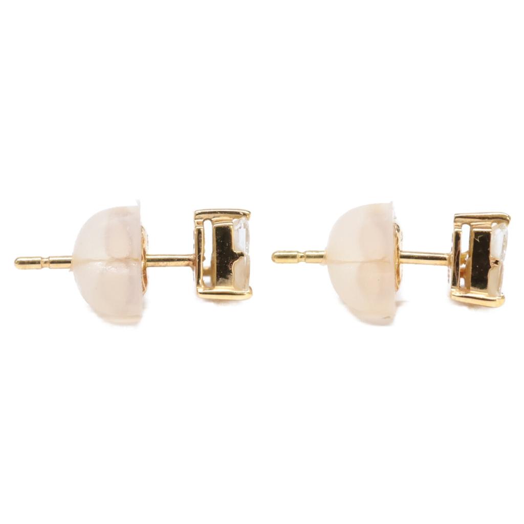 STAR JEWELRY Beautiful K18 Mysterious Heart 0.15ct Diamond earring Yellow GoldUsed