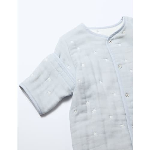 10mois  Dimoi  6way Sleeper Fluffy Gauze  6-layer Gauze  Powder Blue 22151021