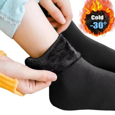 1-5Pairs Kış Sıcak Kalınlaşmak Polar Kısa Çorap Kadın Termal Kaşmir Yün Çorap Kar Kadife Çizmeler Ev Kat Calcetines Mujer