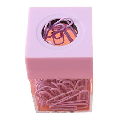 Magnetic Paperclip Dispenser Large Capacity Transparent Paper Clip Storage Organizer for Desk