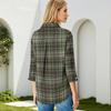3/4-Ärmel Damenoberteile V-Ausschnitt Shirts Trendy Bedruckte Business Casual Arbeitsblusen
