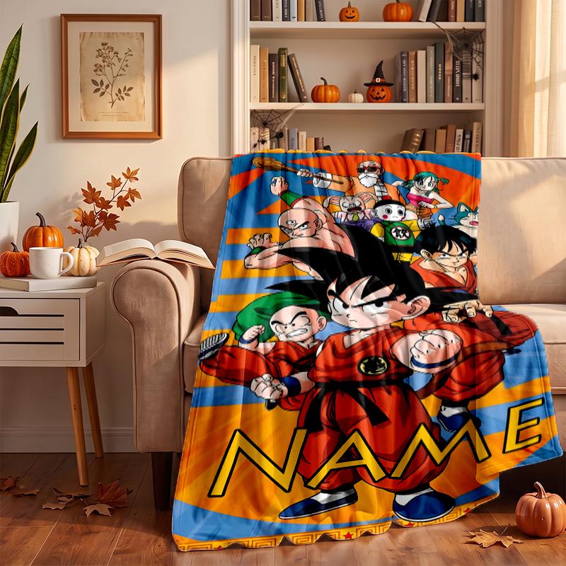 Dragon Ball Custom Flannel Blankets Soft Warm Cozy Throws for Home Decor Holiday Gifts