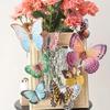 A Top Quality 36PCS Watercolor Butterfly 3D Wall Stickers Butterflies Room Home Decoration Self-adhesive Mural For Wedding DIY