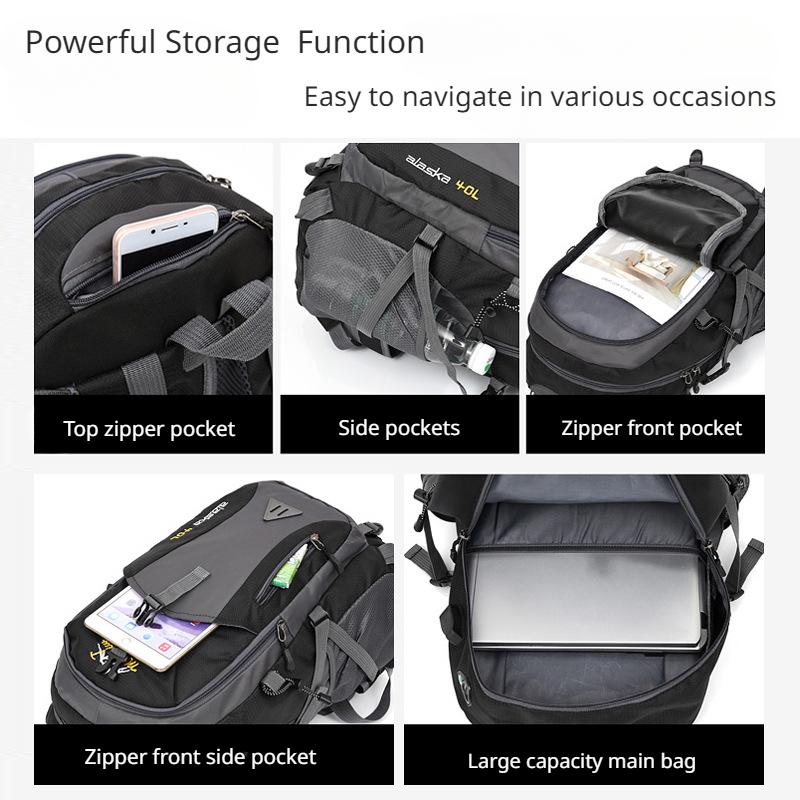 USB Rechargeable Backpack Casual Sports School Bag for Men and Women Lightweight Outdoor Hiking Bag Large Capacity Travel Bag