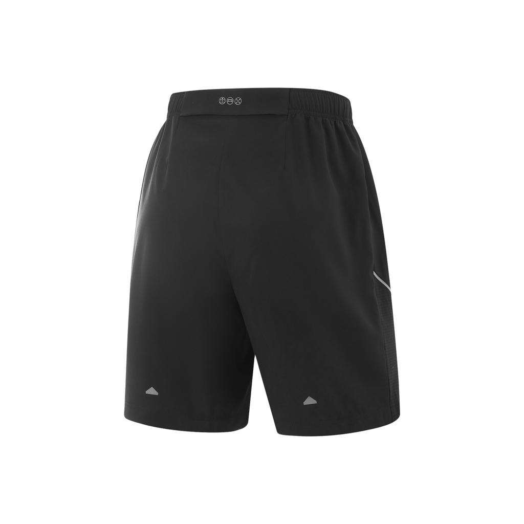 Li-Ning Comfortable Casual Simple Versatile Quick-Dry Lace-Up Five-Point Sports Shorts Men shorts Black AKSV089-1