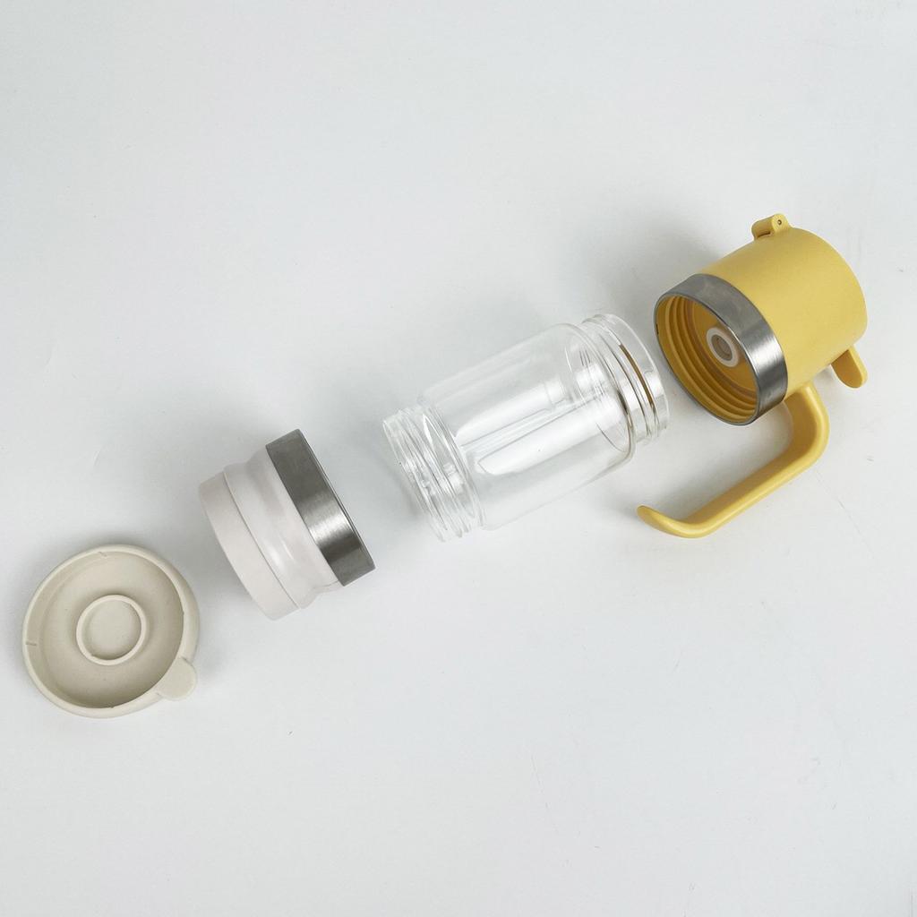 High Capacity Honeys and Syrup Dispenser Press Operated Honeys Jar with Handle for Breakfast and Cooking Kitchen Gadget