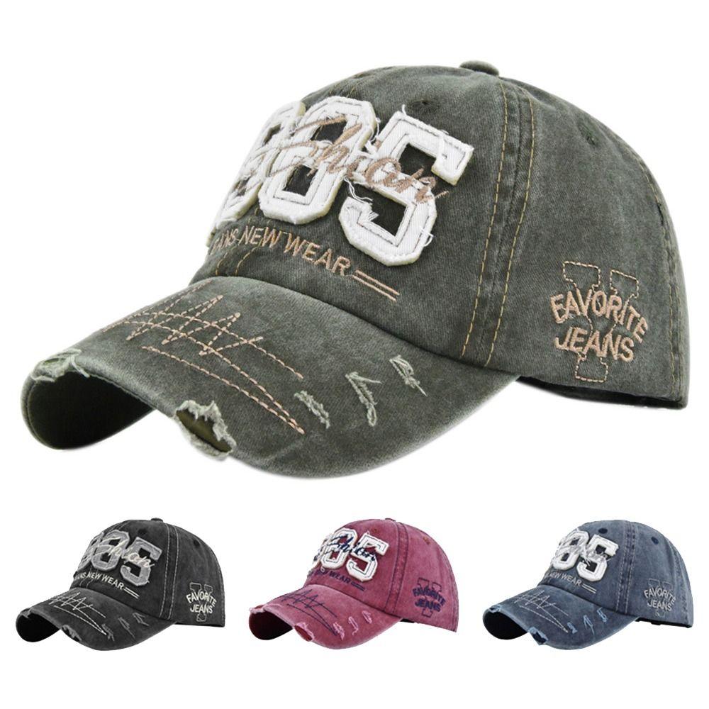 Hip-hop Distressed Faded Cap Adjustable Sunscreen Hats Man Women Outdoor Sports