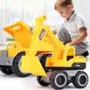 Bright Yellow Engineering Construction Truck Excavator Digger Vehicle Car Toy For Kids
