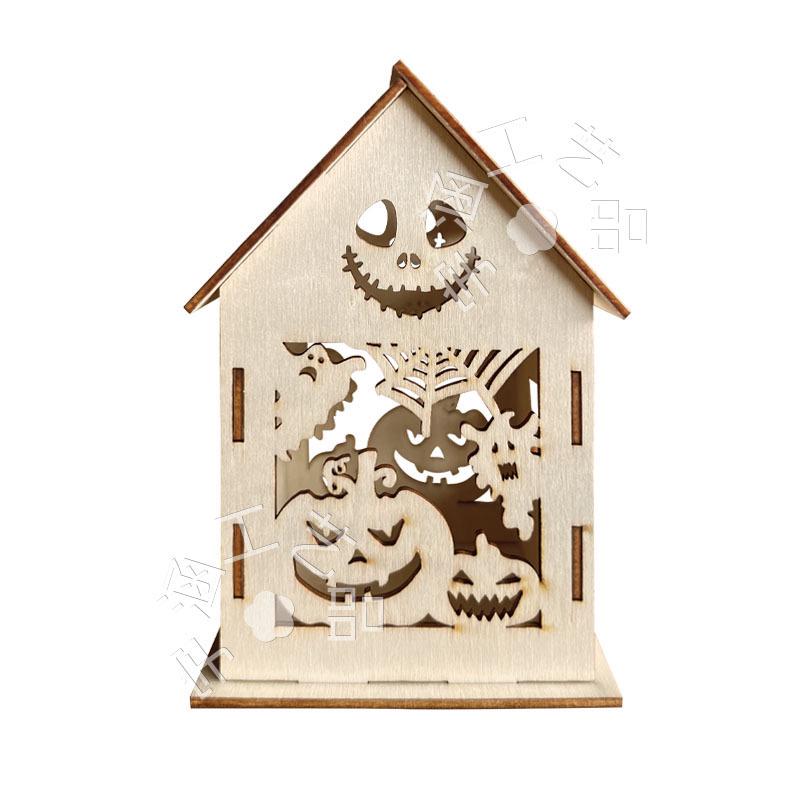 Wooden DIY Autumn Halloween Thanksgiving House Decoration Set