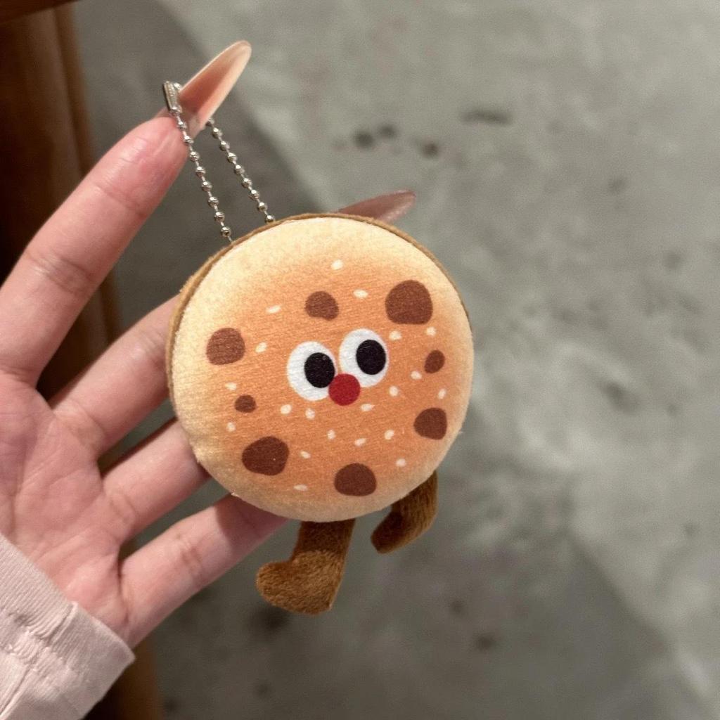 Adorable Double-Layer Cartoon Hamburger Bun Plush Hairpin for Babies