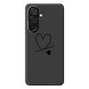 For Samsung Galaxy A36 5G Case Black Love Pattern Printing Straight Edge TPU Phone Back Cover