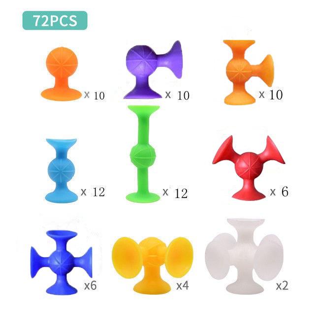 TPR Soft Suction Cup Building Blocks - Fun Educational DIY Toy for Kids