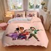 3pcs Meilin Mei Lee and Friends Bedding Set, Including 1 Quilt Cover and 2 Pillow Shams, Without Filling, Soft and Comfortable Home Bedroom Q066