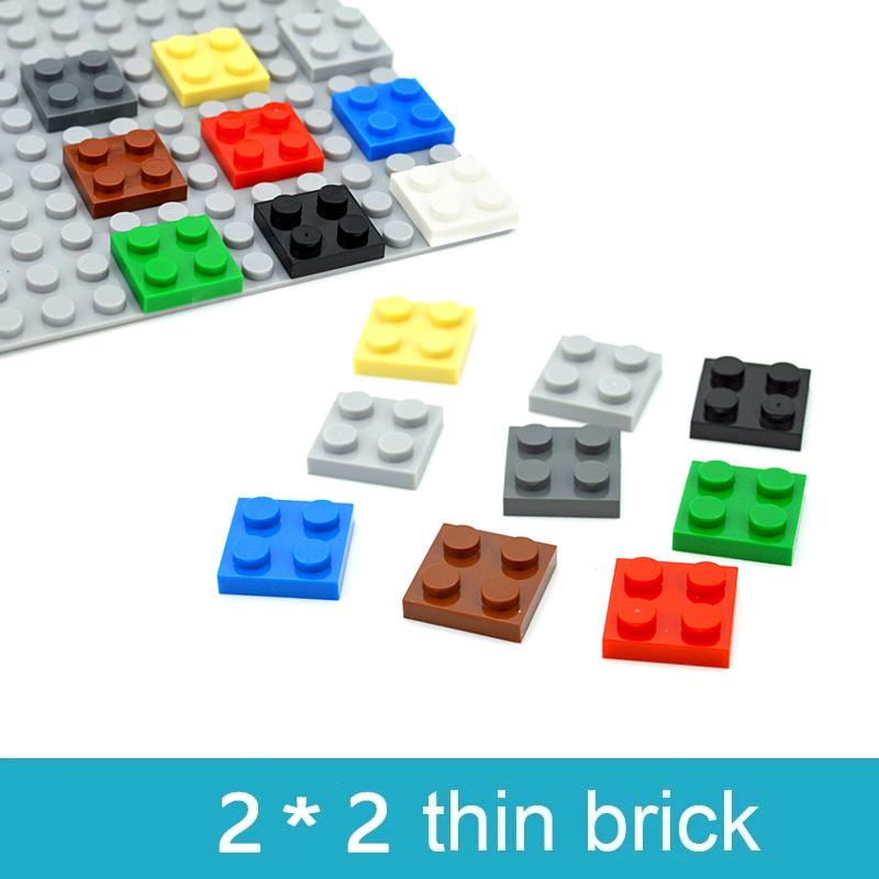 Thin Figures Bricks 2x2 Dots 3022 DIY Educational Creative Size DIY Bulk Set Building Blocks Compatible Classic Parts