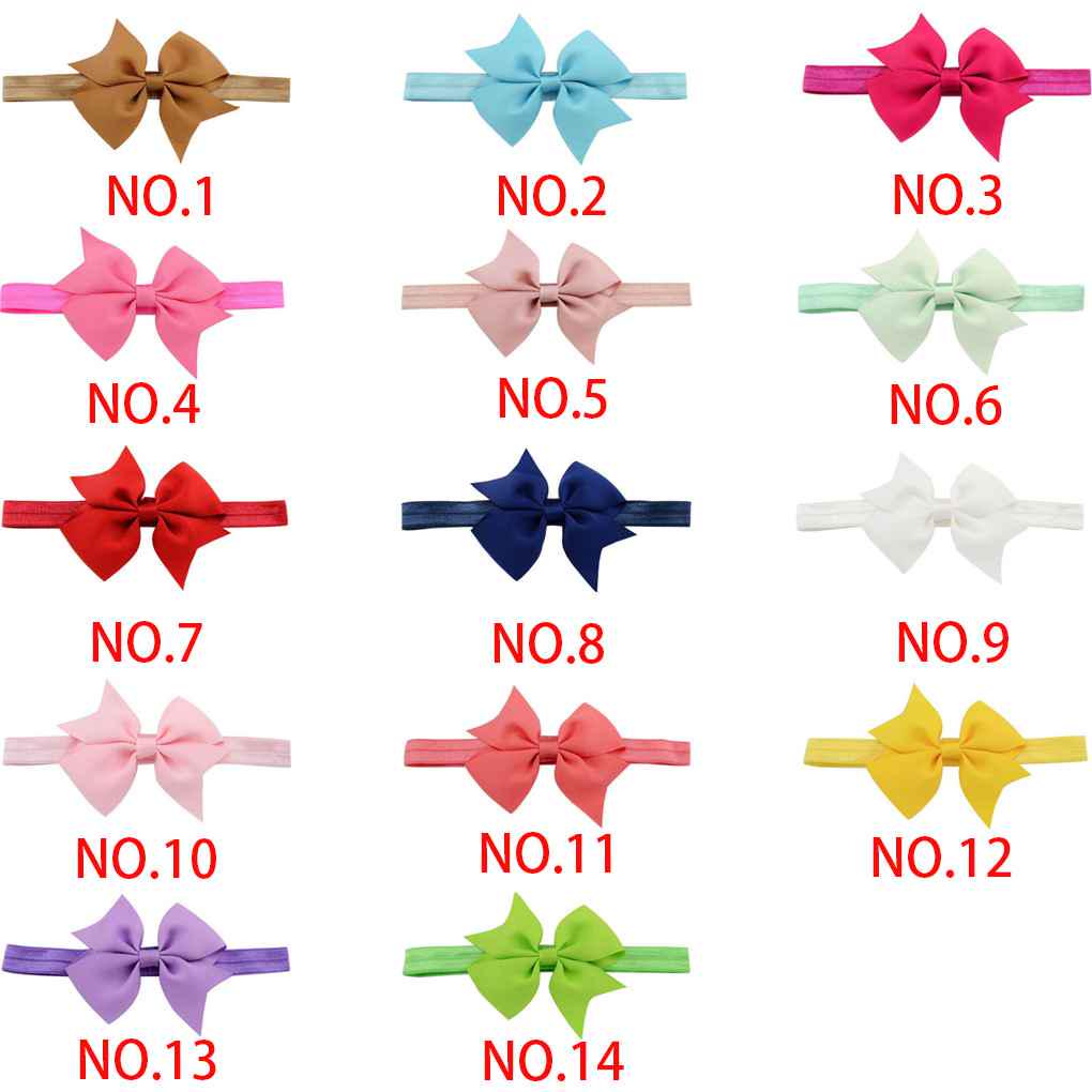 💰Kjøp Newborn Baby Girl Bow Hair Band Toddler Kids Headband Ribbon