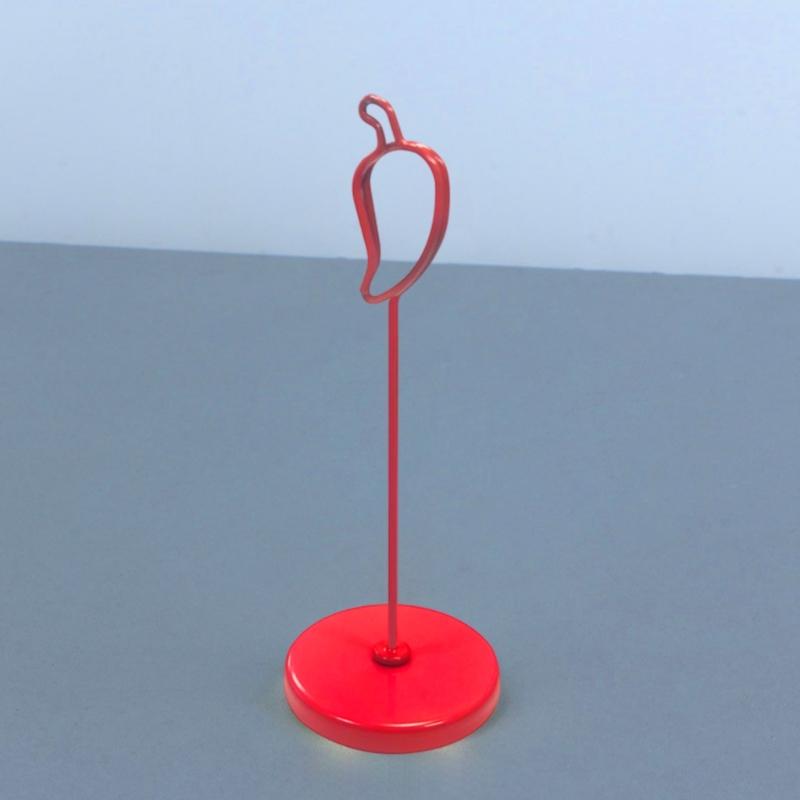2Pcs Pepper Shape Metal Note Memo Holder Place Card Holder Photo Display Stand For Table Decoration Festival Celebration
