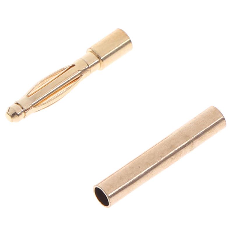 

New Sale 20pcs 2mm Gold Bullet Connector Banana Plugs Male &Female for RC Car Battery