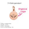 e-Manco Custom Tags Stainless Steel Charms for Necklace Bracelets 6 Sizes to Choose