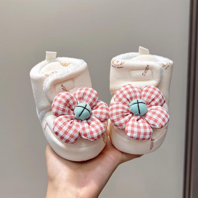 Autumn/Winter Velvet Baby Shoes for 3-12 Months - Soft Sole, Non-Slip Toddler Shoes for Girls